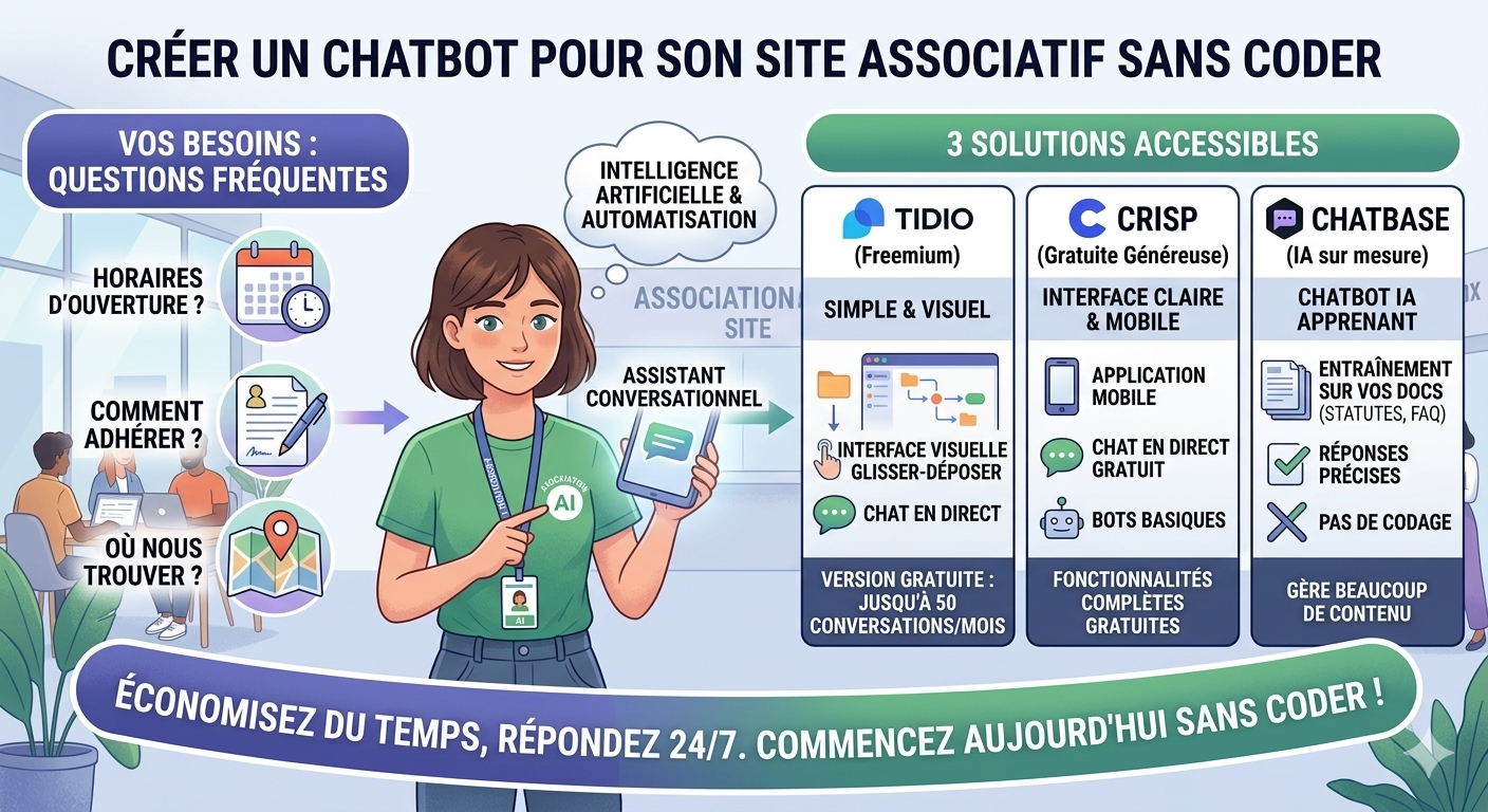 Créer un chatbot pour son site associatif sans coder